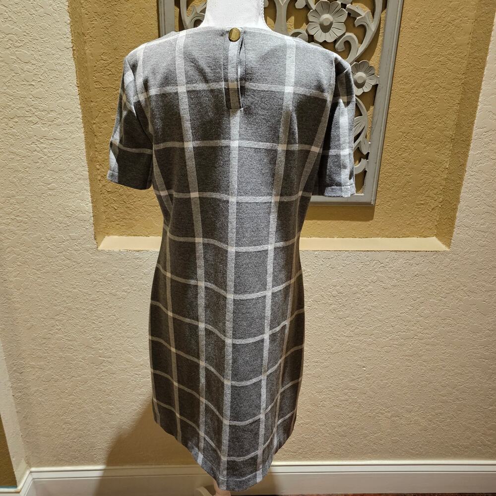 Tommy Hilfiger Plaid Dress Size 12 Classic Preppy Classic Work Midi Quiet Luxury - Picture 4 of 10
